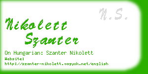 nikolett szanter business card